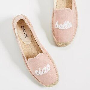 NWOT Ciao Bella Shoes - Soludos Light Pink Platform Espadrilles